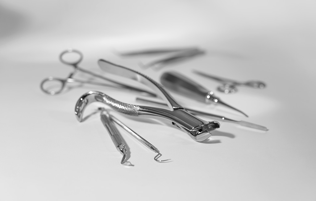 Close-up of instruments for dental surgery